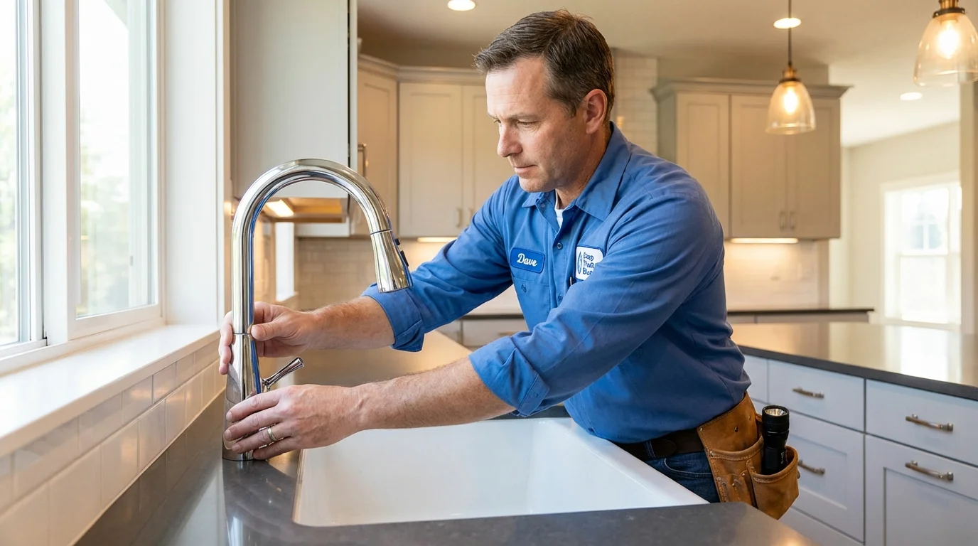Kitchen faucet installation by Johns Plumbing LLC in Timber Lake